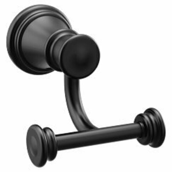 Moen Belfield Double Robe Hook in Matte Black YB6403BL